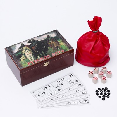 Русское лото "Три богатыря", 24 карточки, карточка 21 х 7.5 см