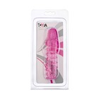 Насадка на пенис с ворсинками Toyfa, TPE, розовая, 13,5 см - Фото 2