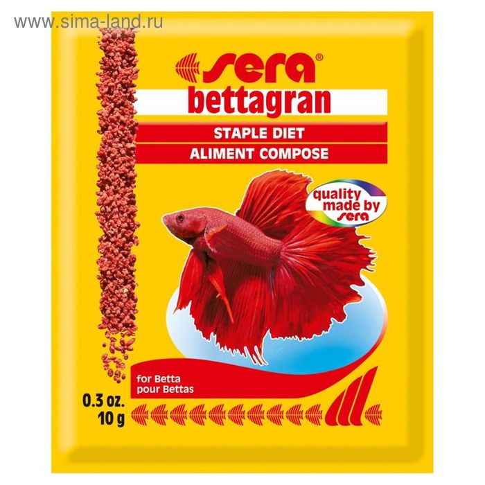 Корм Sera Bettagran для рыб, универсальный, 10 г. - Фото 1