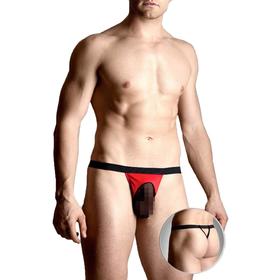Стринги мужские с сеточкой SoftLine Collection, цвет красно-чёрный, размер XL Ош