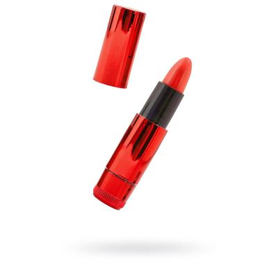 Вибромассажёр Black & Red by Toyfa «Помада», силикон, цвет красный, 9 см