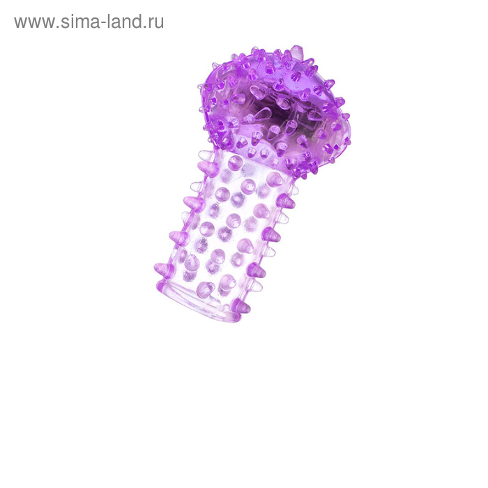 Вибронасадка на палец Toyfa, TPE, фиолетовая, 6,5 см - Фото 1