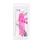 Насадка на пенис с ворсинками Toyfa, TPE, розовая, 13,5 см - Фото 2