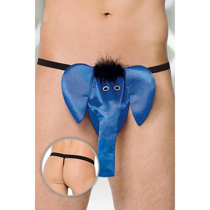 Стринги мужские SoftLine Collection «Слон», цвет синий, размер S/L - Фото 1