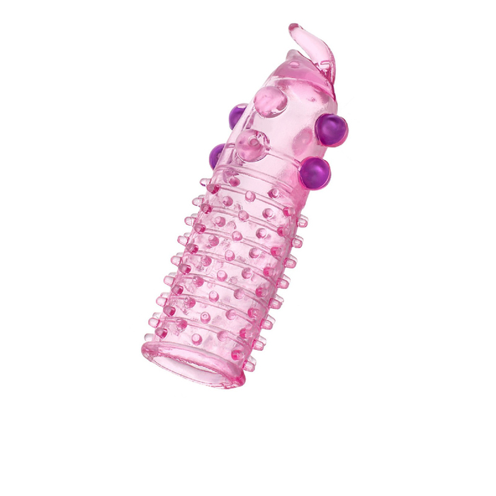 Насадка на пенис Toyfa, с шариками, цвет розовый, 13 см