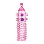 Насадка на пенис Toyfa, с шариками, цвет розовый, 13 см - Фото 3