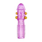 Насадка на пенис Toyfa, с шариками, цвет фиолетовый, 14 см - Фото 2