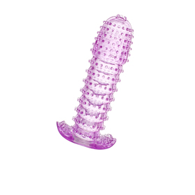 Насадка рельефная на пенис Tofya, цвет фиолетовый, 12 см