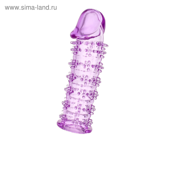 Насадка на пенис Toyfa, цвет фиолетовый, 12,5 см - Фото 1