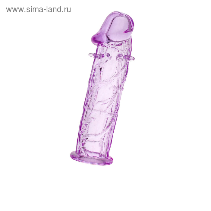 Насадка на пенис Toyfa, цвет фиолетовый, 12,5 см - Фото 1