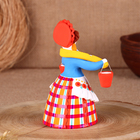 Дымковская игрушка «Барыня-водоноска» 7,5×7,5×15 см - Фото 4