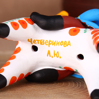 Дымковская игрушка «Фигурка: Всадник офицер», МИКС