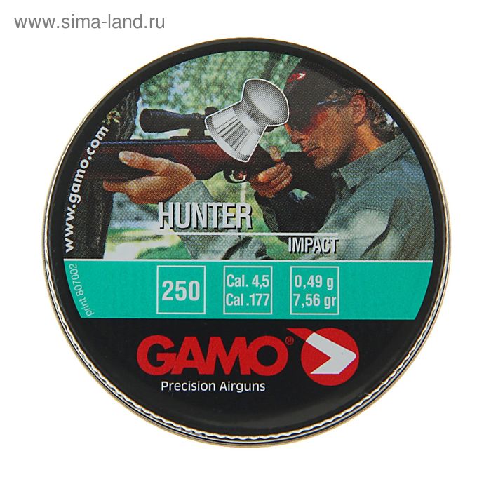 Пули пневм. "Gamo Hunter", кал. 4,5 мм. (250 шт.), шт - Фото 1