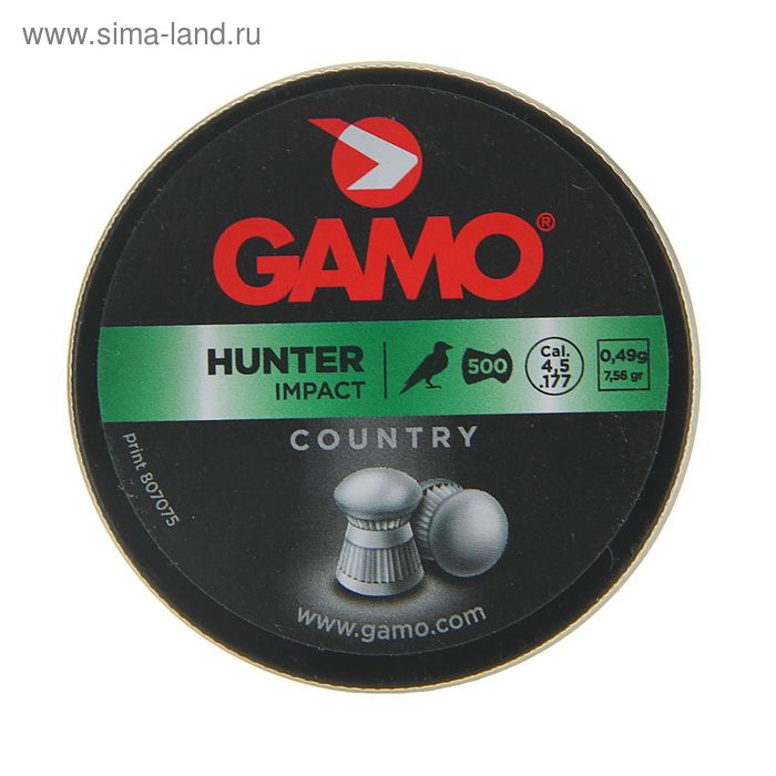 Пули пневм. "Gamo Hunter", кал. 4,5 мм. (500 шт.), шт - Фото 1