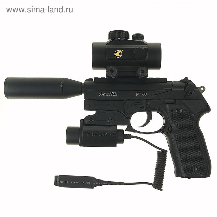 Пистолет пневматический GAMO PT-80 Tactical, кал.4,5 мм, 6111354, шт - Фото 1