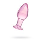 Анальная пробка Sexus Glass, стекло, розовая, 10 см, d=4 см - Фото 1