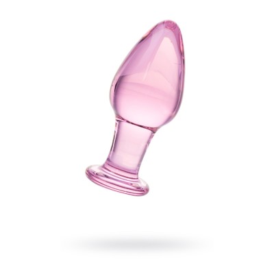 Анальная пробка Sexus Glass, стекло, розовая, 10 см, d=4 см