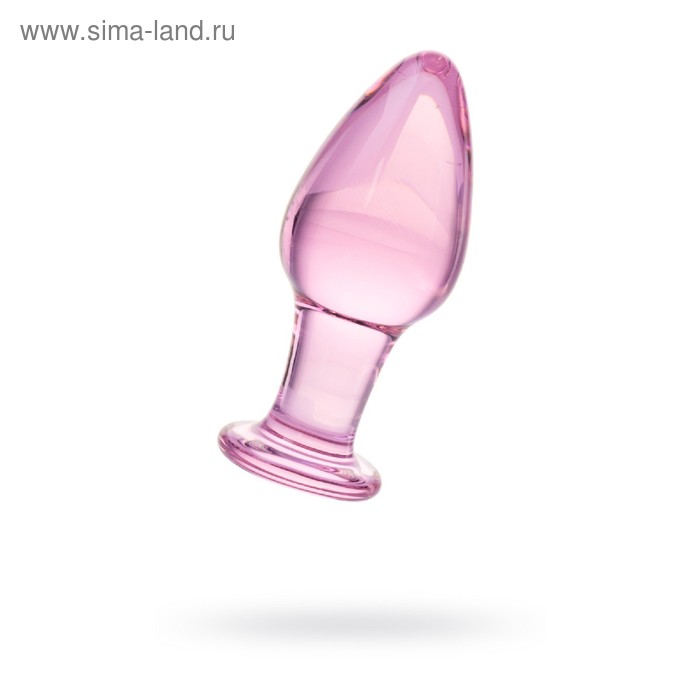 Анальная пробка Sexus Glass, стекло, розовая, 10 см, d=4 см - Фото 1