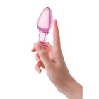 Анальная пробка Sexus Glass, стекло, розовая, 10 см, d=4 см - Фото 4