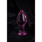 Анальная пробка Sexus Glass, стекло, розовая, 10 см, d=4 см - Фото 6