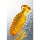 Анальная пробка Sexus Glass, стекло, желтая, 13 см, d=4 см - Фото 4