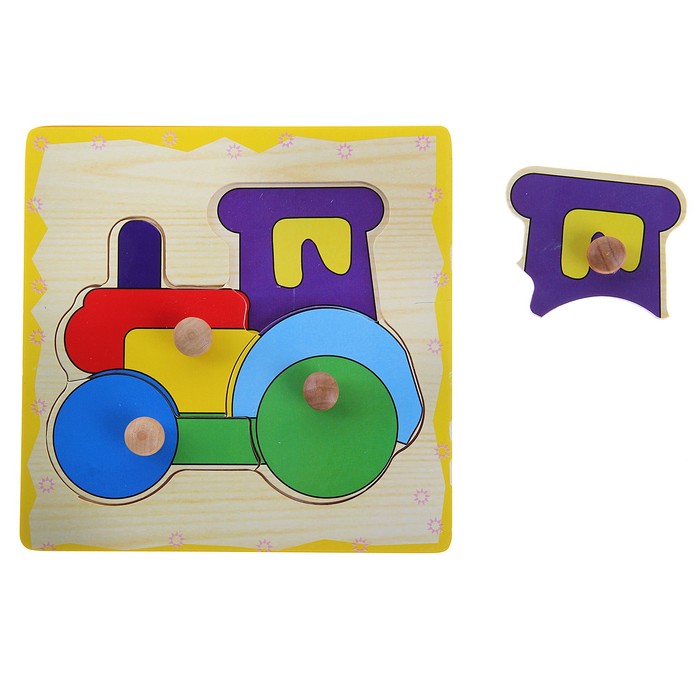 рамка вкладыш мини "Трактор" 4 элемента - Фото 1