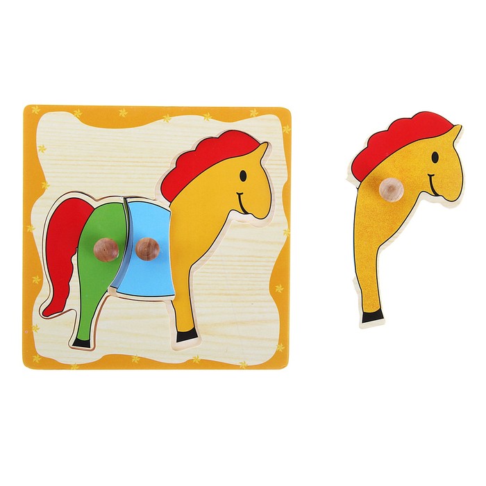 Рамка - вкладыш мини "Лошадка", 3 элемента - Фото 1