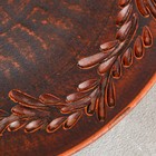 Тарелка плоская "Резной узор", декор, красная глина, 25 см - Фото 3