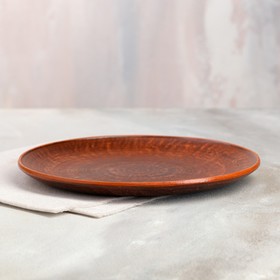 

Тарелка плоская "Гладкая", красная глина, 25 см