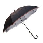 Зонт-трость, полуавтоматический, R=54см, цвет бежевый/коричневый/чёрный - Фото 2