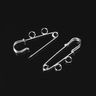 Булавка для подвесок PO-035 №01, 2 шт. 3.5×0.5 см, цвет серебро - Фото 3