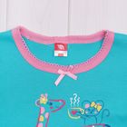 Пижама для девочки, рост 92 см (56), цвет бирюзовый/розовый CAB 5243_М - Фото 2