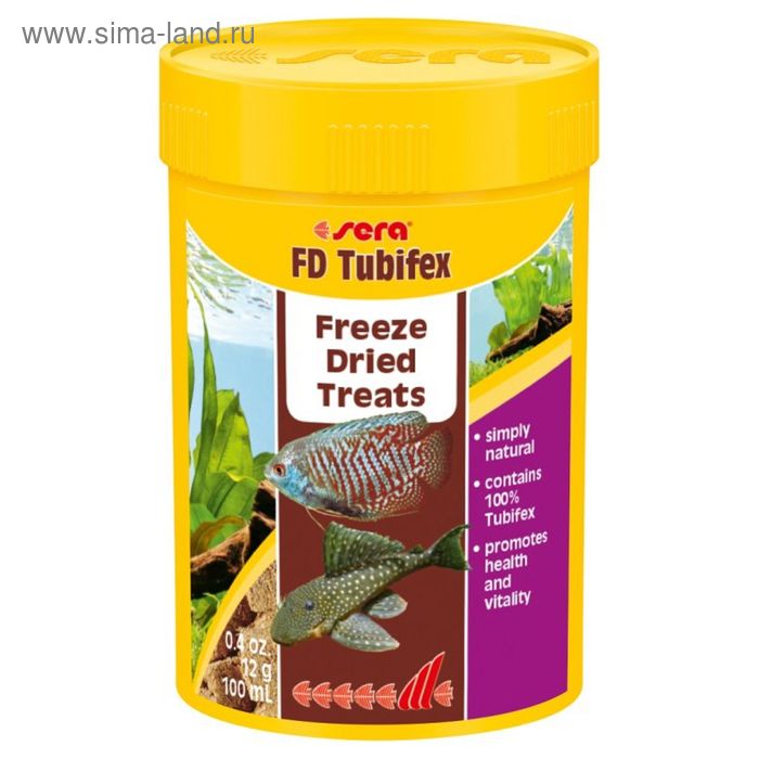 Корм Sera FD Tubifex для рыб, для улучш. окраса, 100 мл., 12 г. - Фото 1