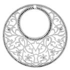 Декоративные филигранные элементы FDP-001, круг с отверстием 4шт под античное серебро - Фото 1