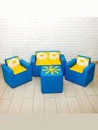 Игровой набор мебели «Солнышко», 2 кресла, пуф, диван, МИКС - Фото 10