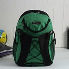 Рюкзак молодёжный на молнии, 2 отдела, 3 наружных кармана, чёрный/зелёный - Фото 2