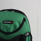 Рюкзак молодёжный на молнии, 2 отдела, 3 наружных кармана, чёрный/зелёный - Фото 4