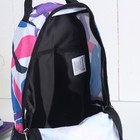 Рюкзак на молнии "Яркий камуфляж", 1 отдел, 1 наружный и 2 боковых кармана, объём - 10л, розовый/голубой - Фото 5