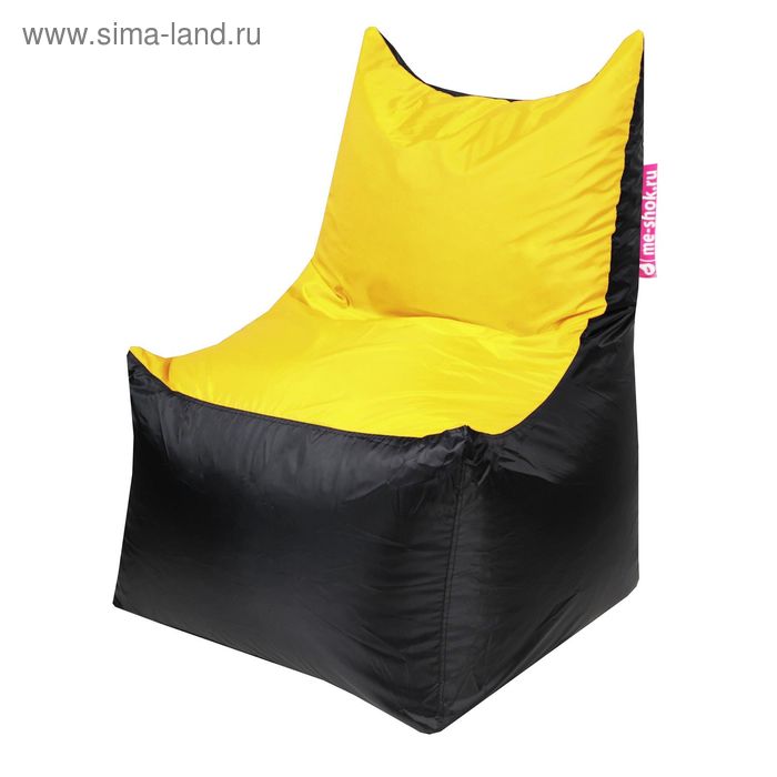 Кресло - мешок «Трон», ширина 70 см, глубина 70 см, высота 110 см, цвет жёлтый - Фото 1