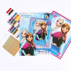 Набор для творчества: фреска песком с блёстками «Холодное сердце», 5 цветов - Фото 3