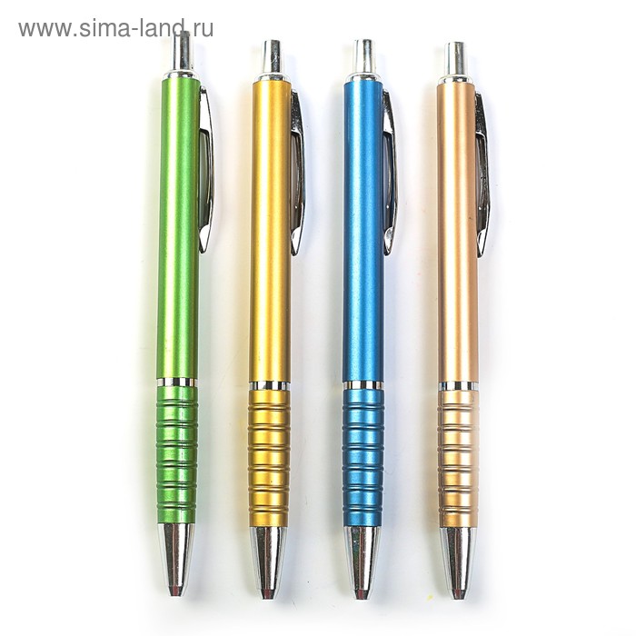 Ручка шариковая, автоматическая, 0.5 мм, синий стержень, МИКС - Фото 1