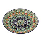 Ляган узбекский Риштанская Керамика «Цветочный узор», d=28 см, синий - Фото 5