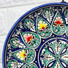 Ляган узбекский Риштанская керамика «Узоры», d=25 см, синий МИКС - Фото 4