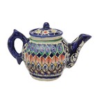 Чайник заварочный Риштанская Керамика «Узоры», 700 мл, синий - Фото 5