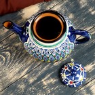 Чайник заварочный Риштанская Керамика «Узоры», 1 л, синий - Фото 2