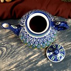 Чайник Риштанская Керамика "Узоры", 1000 мл, синий - Фото 5