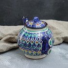 Чайник заварочный Риштанская Керамика «Узоры», 1 л, синий - Фото 8