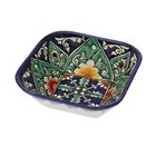 Салатница узбекская Риштанская Керамика «Цветы», 13×5 см, синяя, МИКС - Фото 3