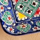 Салатница Риштанская Керамика "Цветы", 13 см, синяя, микс - Фото 6