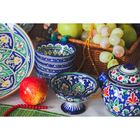 Сахарница узбекская Риштанская Керамика «Цветы», 1 л, синяя - Фото 5